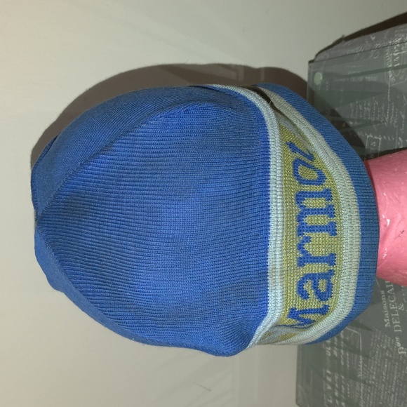 Marmot Alpine Gray & Blue Men's Knit Winter Beanie Medium Large - Picture 4 of 10